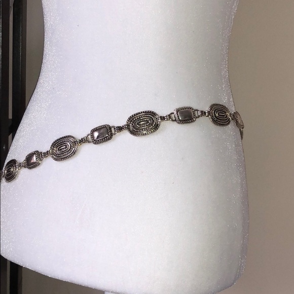 Silver chain link belt - Picture 4 of 5